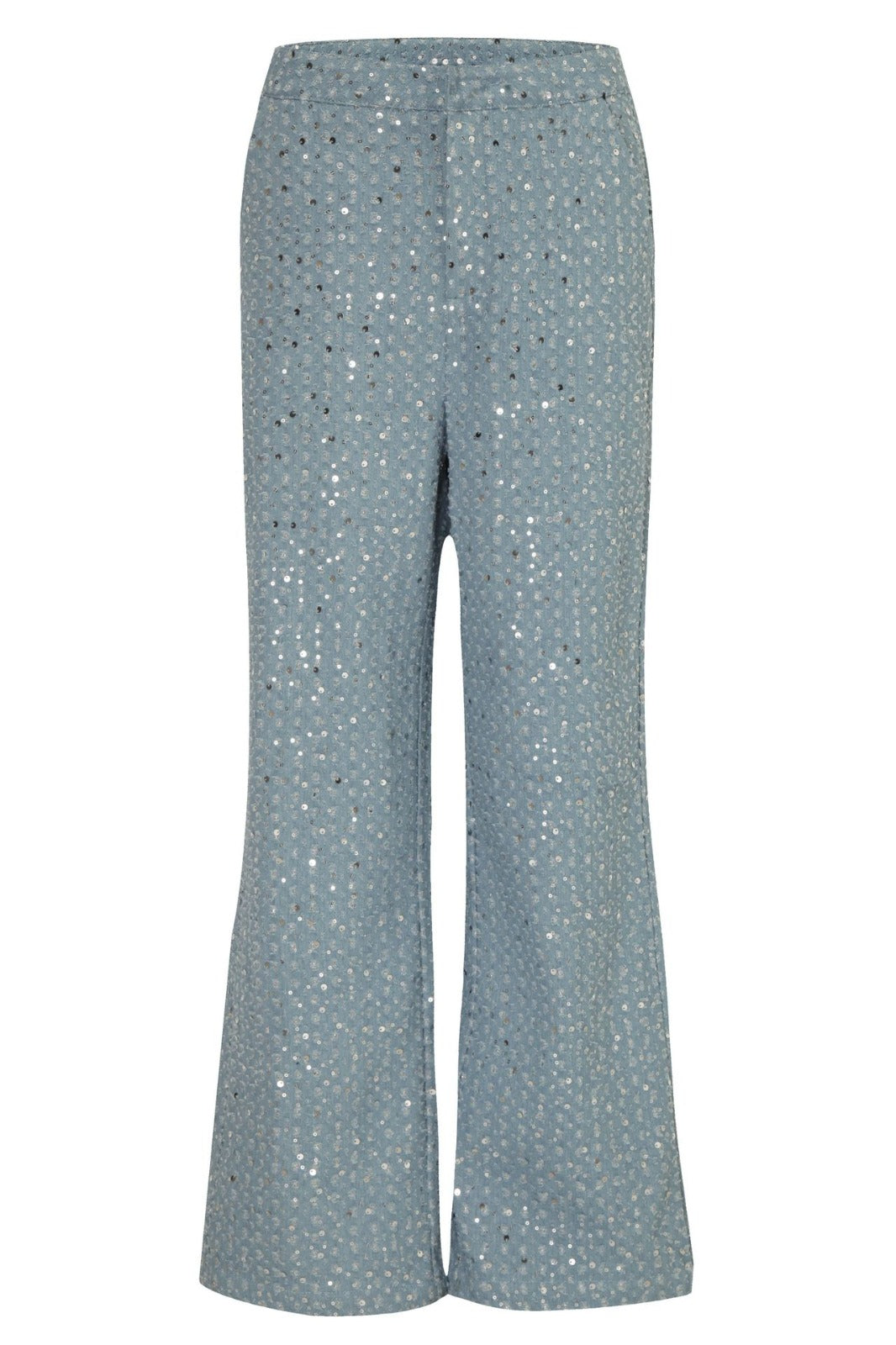 Metallic Denim Strapless Two-Piece