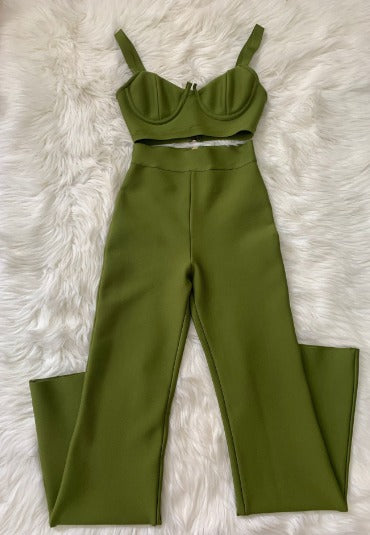 Girls Rock Two-Piece Bodycon Crop Top and Pant