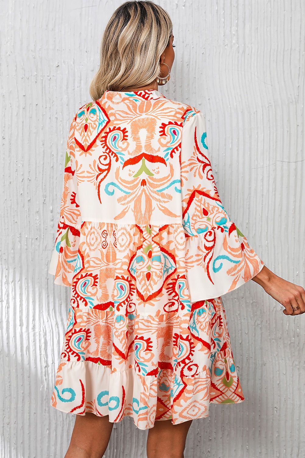 Peplum Floral Summer Dress White