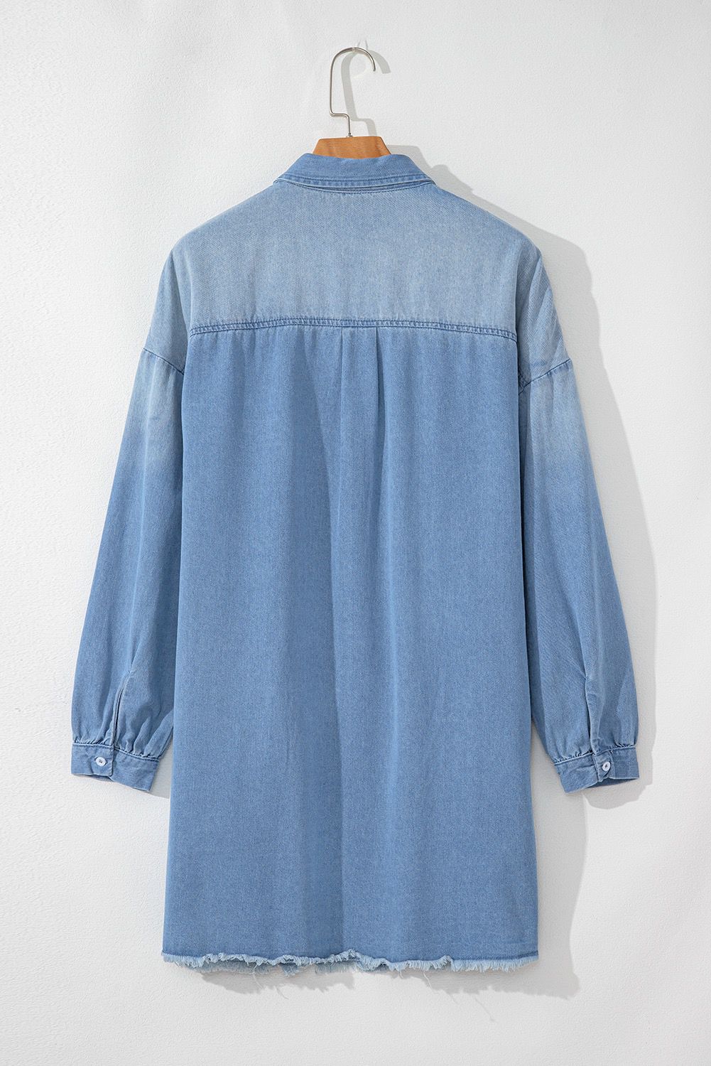 Long Sleeve Shirt Short Denim Dress