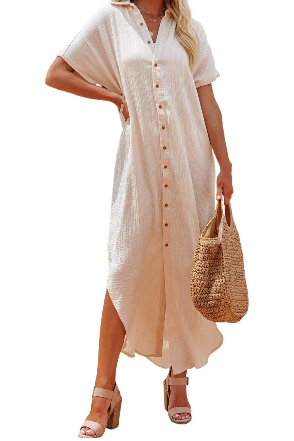 Rolled Sleeve Dress Shirt