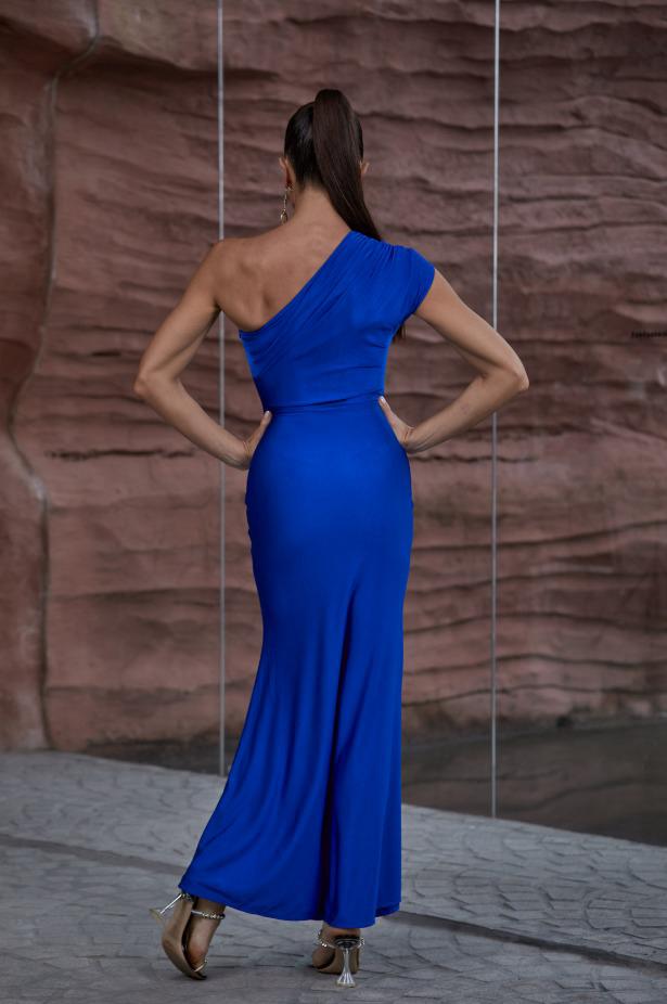 Ocstrade Women Long Blue Cocktail Dress