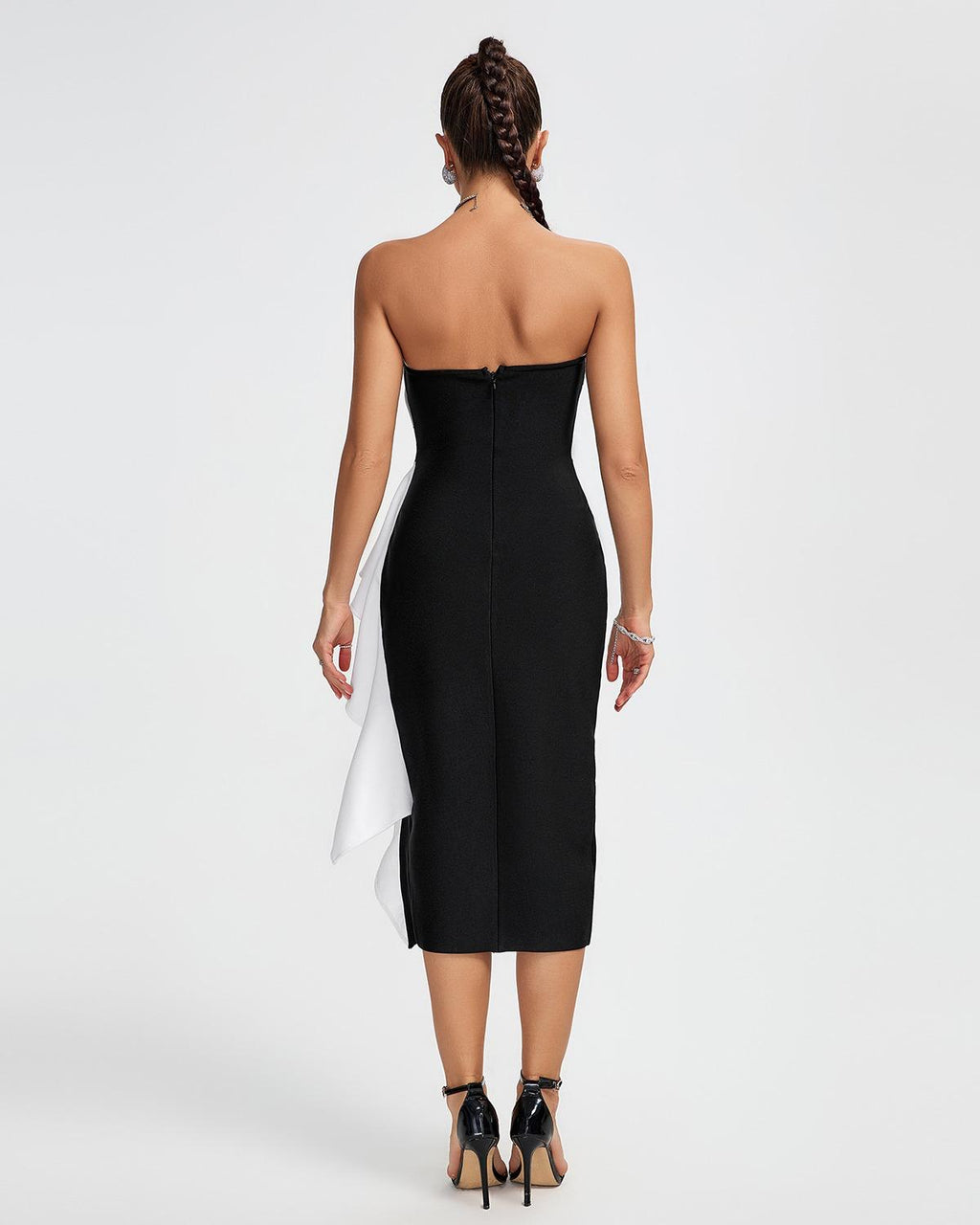 Ocstrade Women Black&White Elegant Cocktail Dress