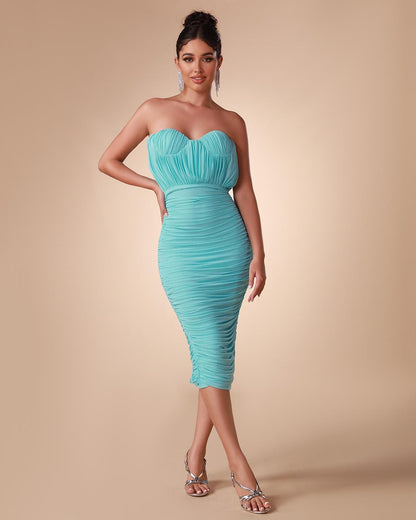 Ocstrade Para Mujeres Blue Elegant Dress