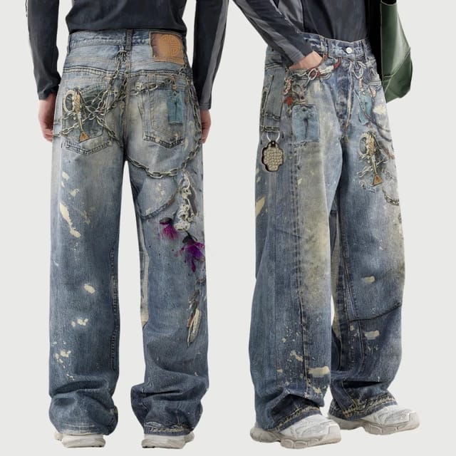 Men's 3D Design Jeans