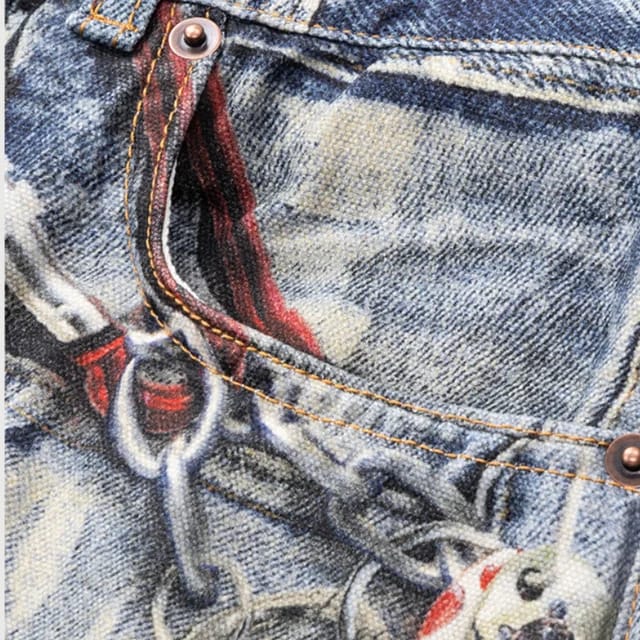 Men's 3D Design Jeans