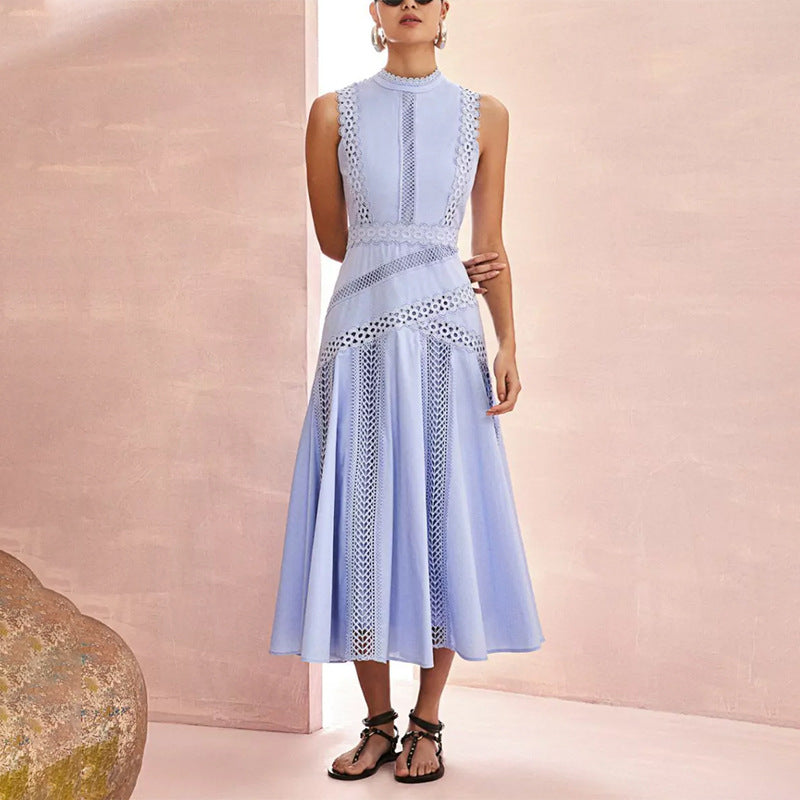 Peplum Lace-Infused Dress