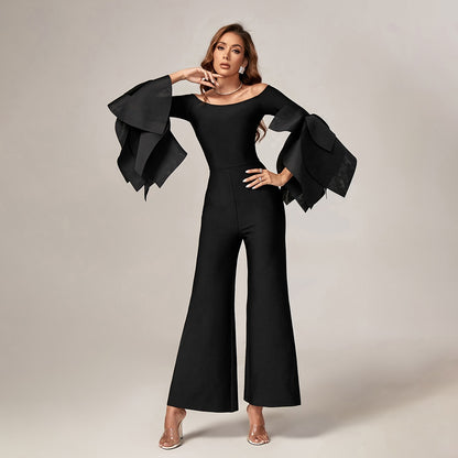 Flared-Leg Jumpsuit