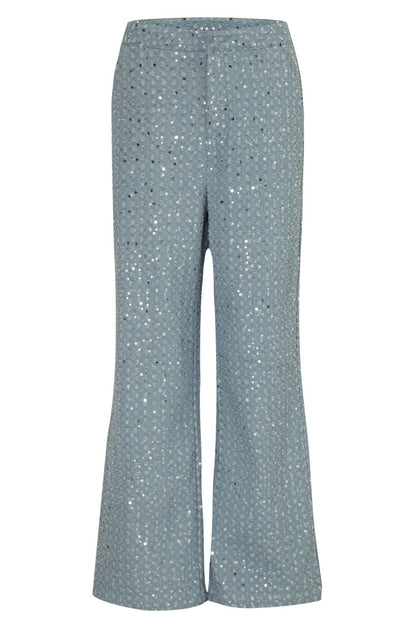 Metallic Denim Strapless Two-Piece