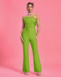 Pleated Front Wide Leg Jumpsuit