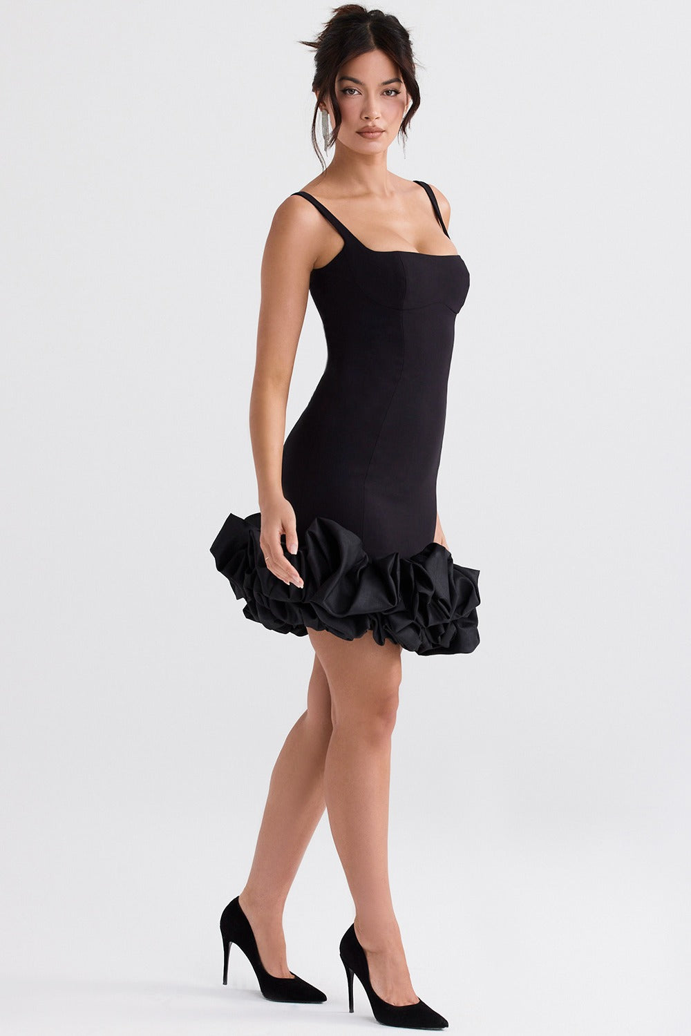 Party Ready Bodycon Ruffled Short Dress