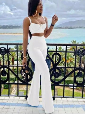 Girls Rock Two-Piece Bodycon Crop Top and Pant