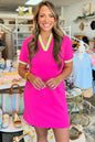 Pinkie Summer V-Neck Shirt Dress