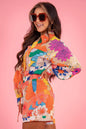 She-Ready Floral Summer Two-Piece Short and Long Sleeve Shirt