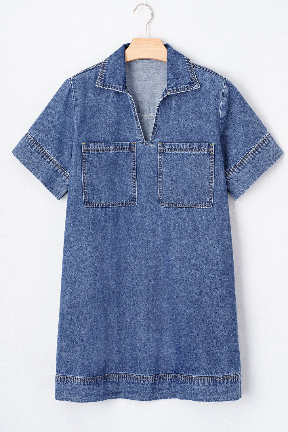 Luxury Denim Shirt Dress