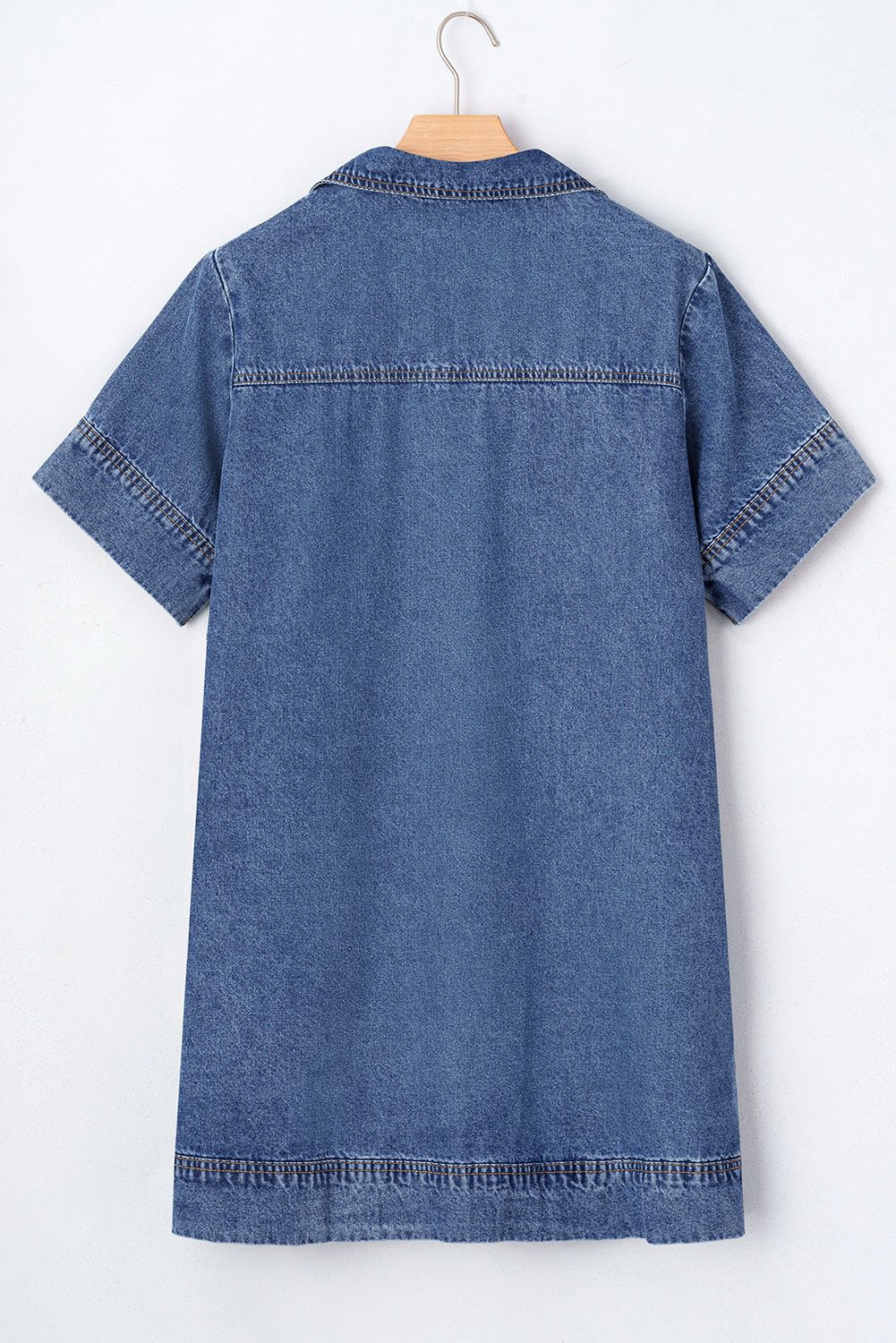 Luxury Denim Shirt Dress