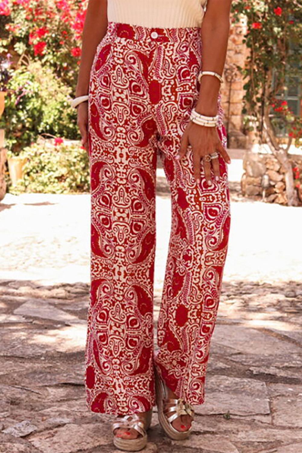 Flowy Pattern Summer Pants