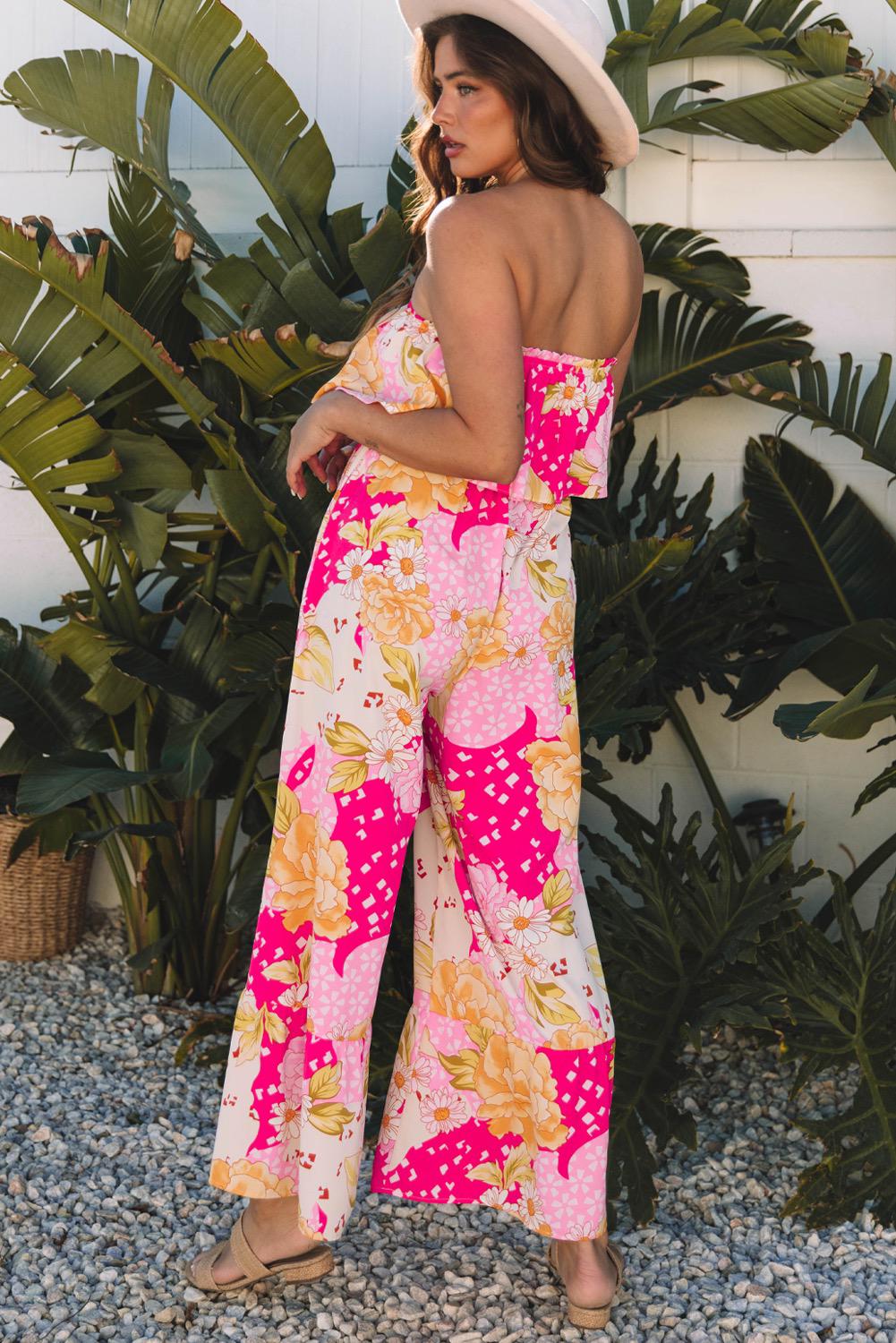 Cheers To Summer Floral Overlaid Jumpsuit