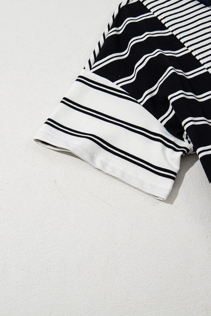 Buttoned Stripped Shirt Dress