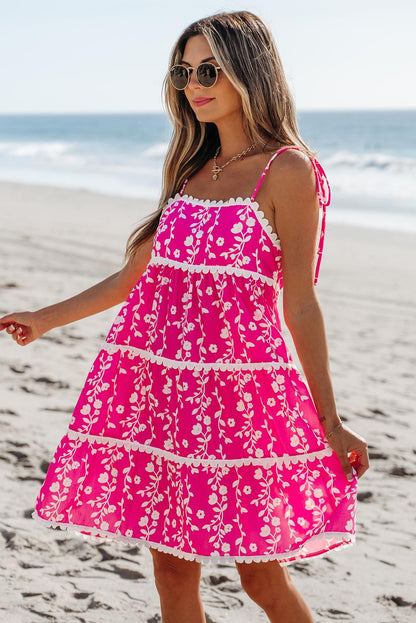 Beachy Summer Floral Strapped Dress
