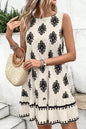 Back Black Bow Pattern Dress