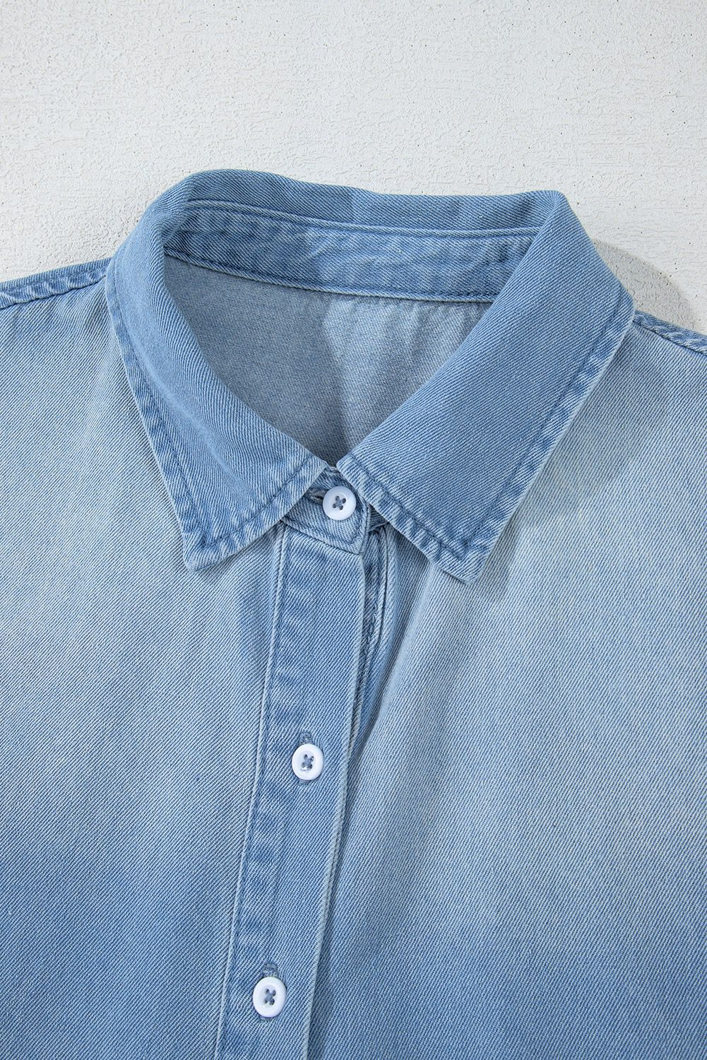 Long Sleeve Shirt Short Denim Dress