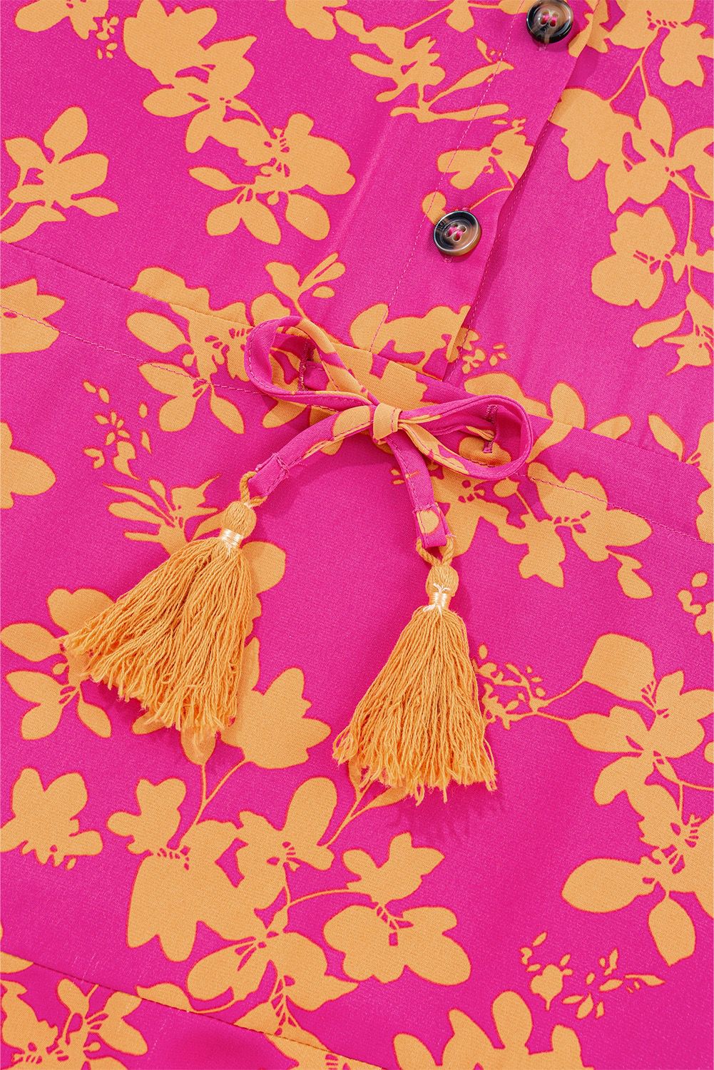 Her Royal Pinkness Floral Long Sleeve Dress