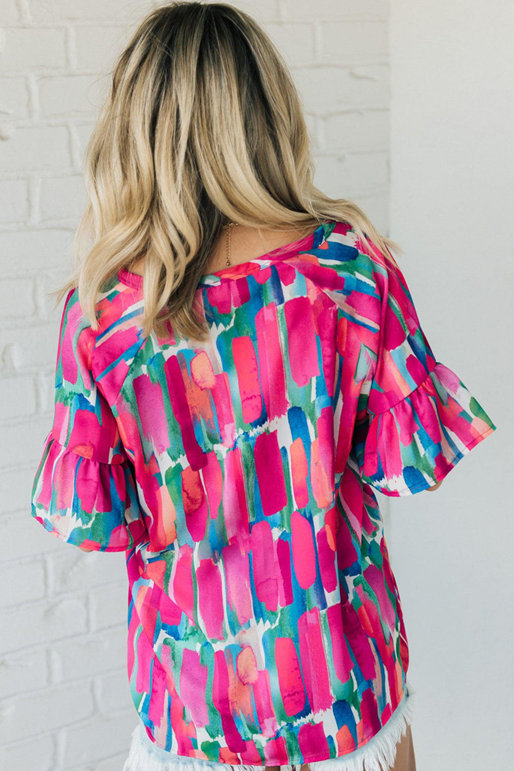 Arty Peplum Sleeve Blouse