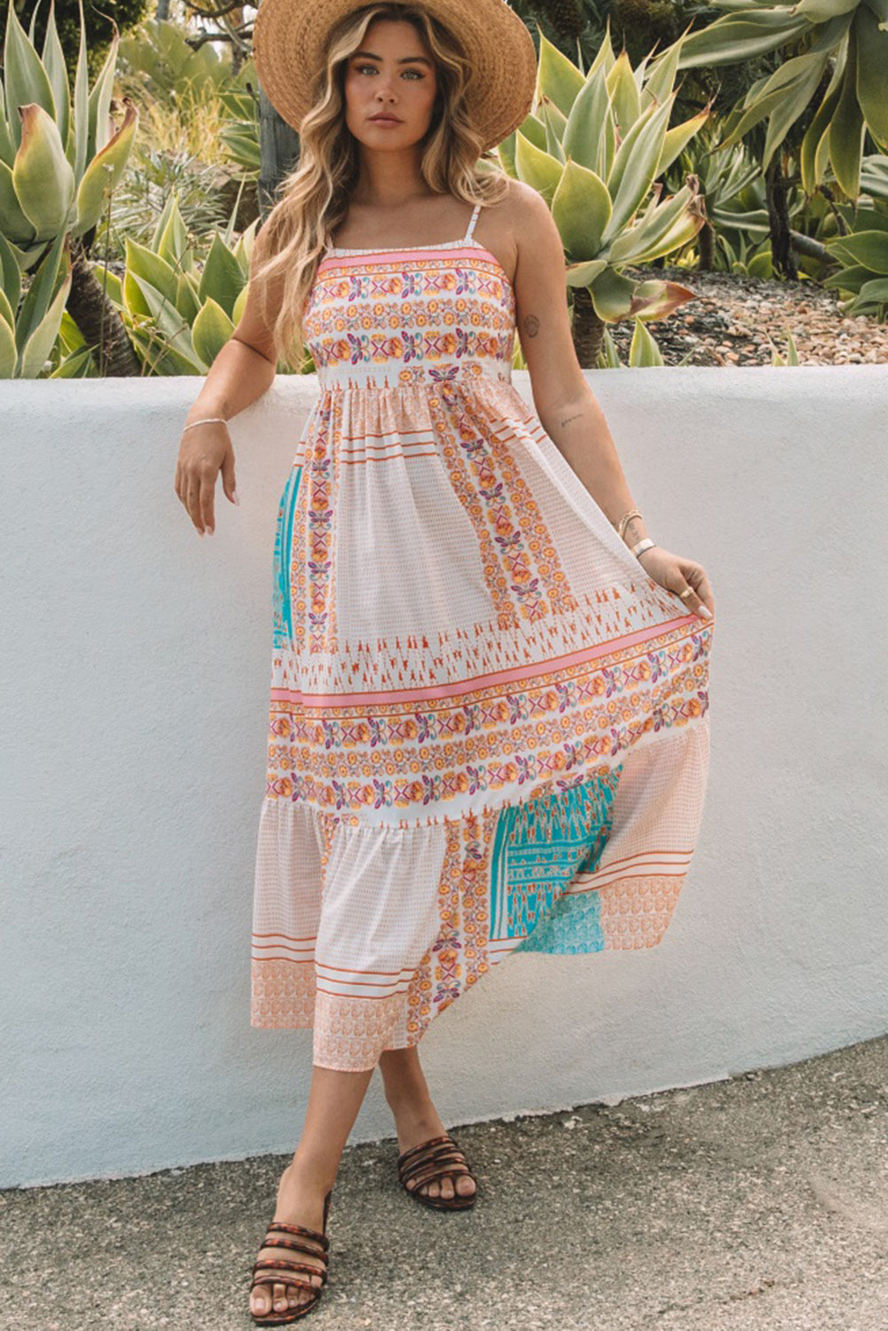 Patterned Maxi Sun Dress