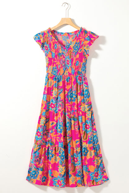 Ruffle-Sleeve Maxi Sun Dress