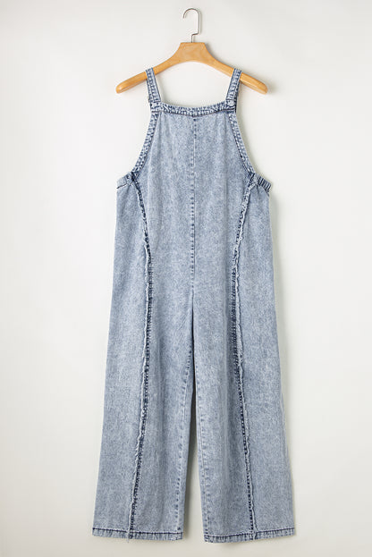 Wide Leg Suspender Jumpsuit